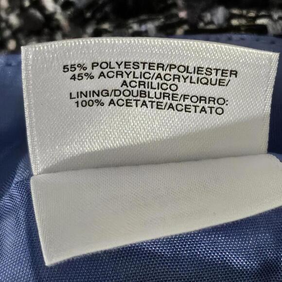 2/$30 Anne Klein Blue Tweed Textured Pencil Skirt Size 8 - Picture 7 of 9